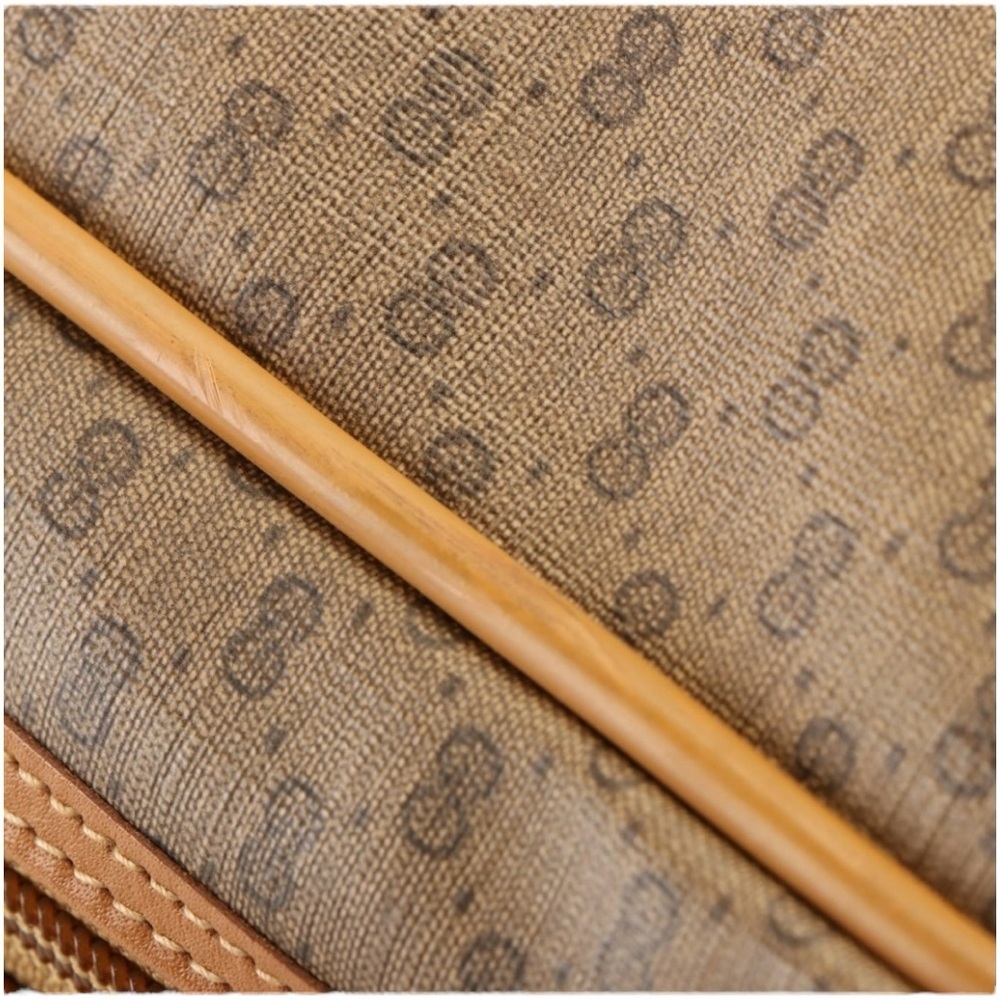 Gucci Micro GG Coated Canvas and Leather Travel Bag Luggage Tag lock key vintage - Picture 8 of 16